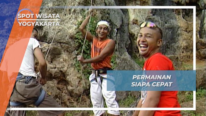 Permainan Siapa Cepat ke Puncak Tebing, Yogyakarta