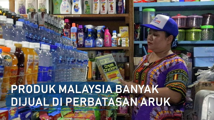Murah-murah, Produk Malaysia Banyak Dijual di Perbatasan Aruk