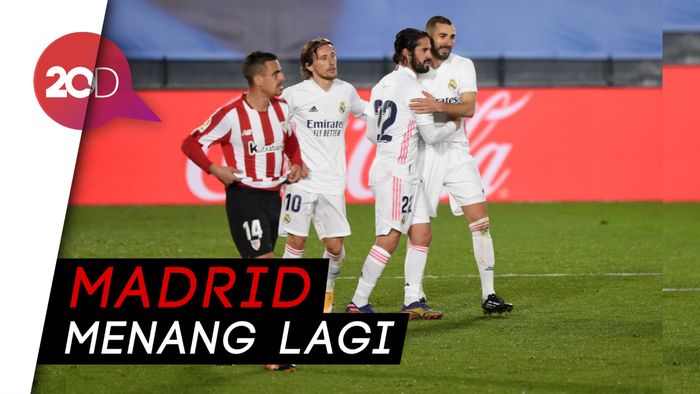 Benzema Brace, Madrid Menang 3-1 Lawan Bilbao