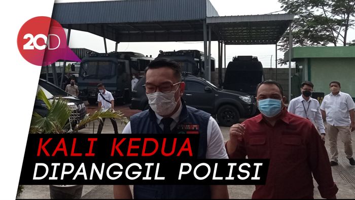 Momen Ridwan Kamil Tiba di Polda Jabar, Buntut Kerumunan Megamendung