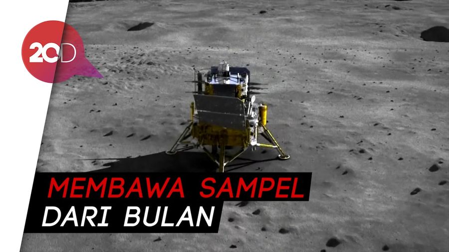 Detik-detik Batu dari Bulan yang Dibawa China Tiba di Bumi