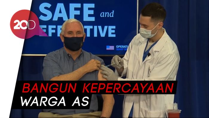 Live di TV, Ini Momen Wapres AS Mike Pence Disuntik Vaksin Corona