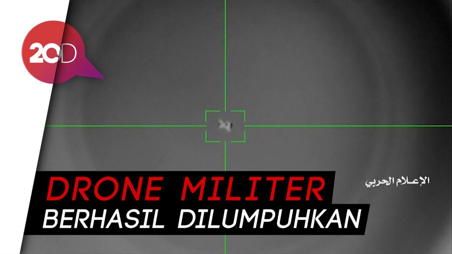 Detik-detik Pesawat Drone Ditembak Jatuh di Perbatasan Yaman-Saudi