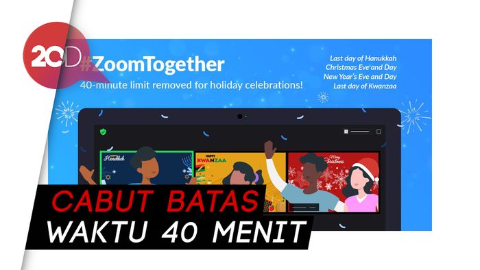 Rayakan Natal dan Tahun Baru Bebas Durasi di Zoom