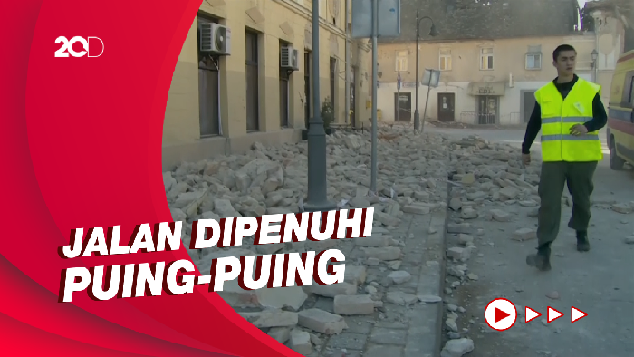 Detik-detik Gempa M 6,3 Guncang Kroasia