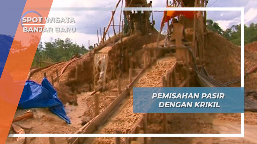 Memisahkan Batuan Besar Dengan Kerikil yang Mengandung Intan, Banjar Baru