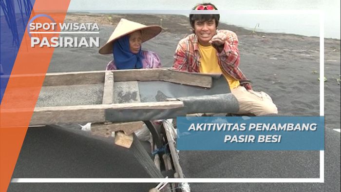 Penambang Pasir Besi Pantai Watu Pecak Pasirian