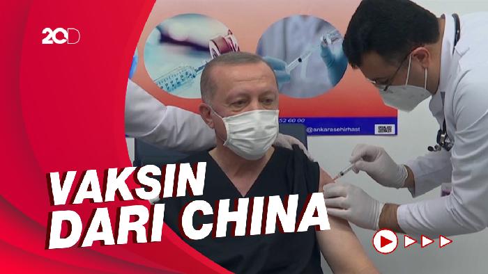 Presiden Turki Erdogan Disuntik Vaksin Sinovac