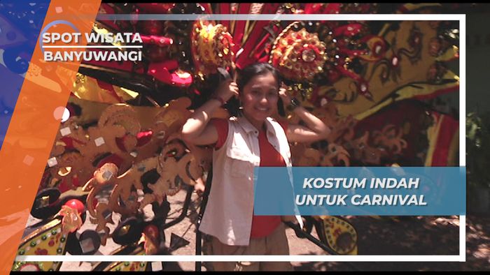 Kostum Indah asesoris Detail Pernuh Warna Carnival Pentas Budaya Banyuwangi