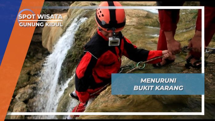 Uji Nyali, Rappelling di Bukit Karang Pantai Siung, Gunung Kidul