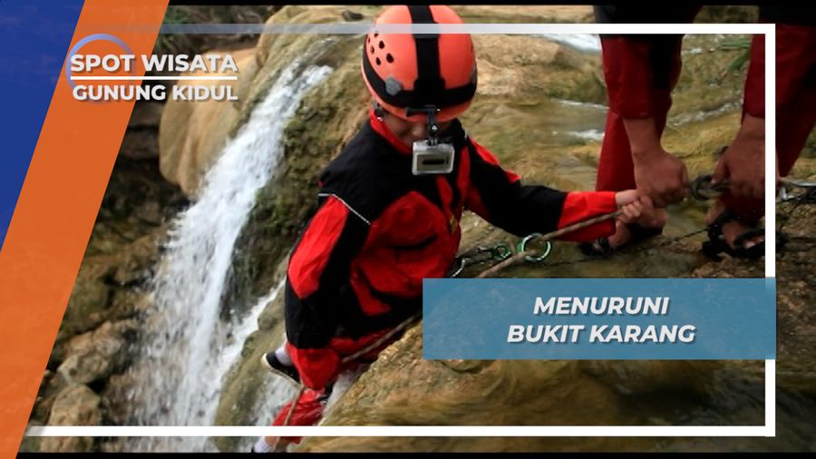 Uji Nyali, Rappelling di Bukit Karang Pantai Siung, Gunung Kidul