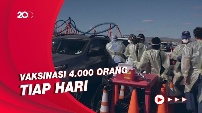 Wahana Roller Coaster di California Disulap Jadi Pusat Vaksinasi Corona