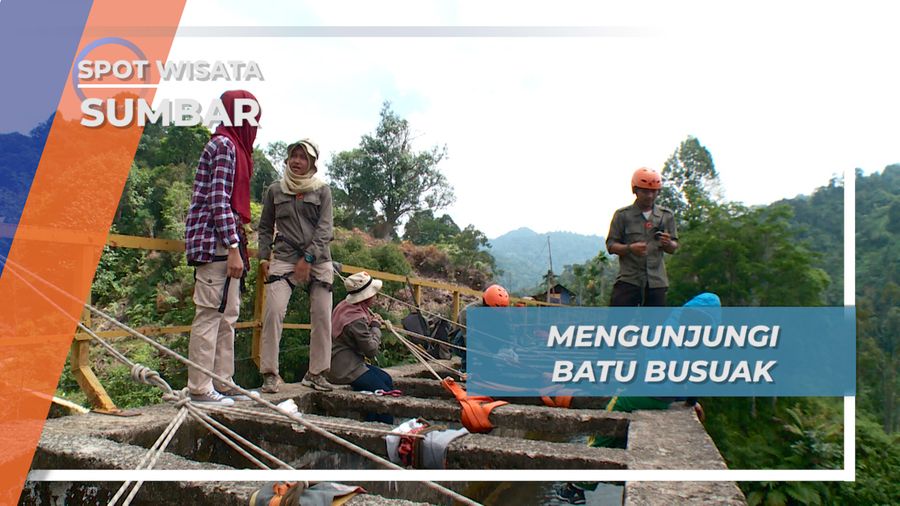 Mengunjungi Batu Busuak, Menuruni Jembatan Air PLTA Kuranji Sumatera Barat 