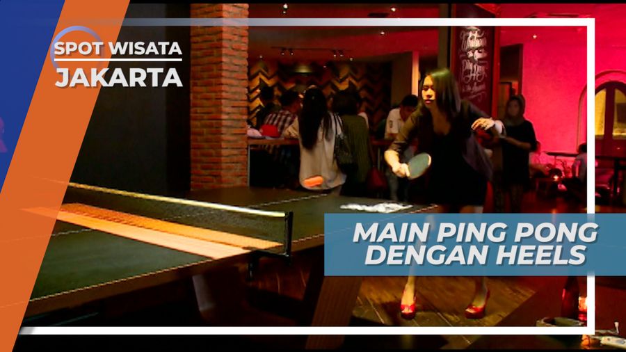 Sensasi Bermain Ping Pong Bersepatu Hak Tinggi Jakarta