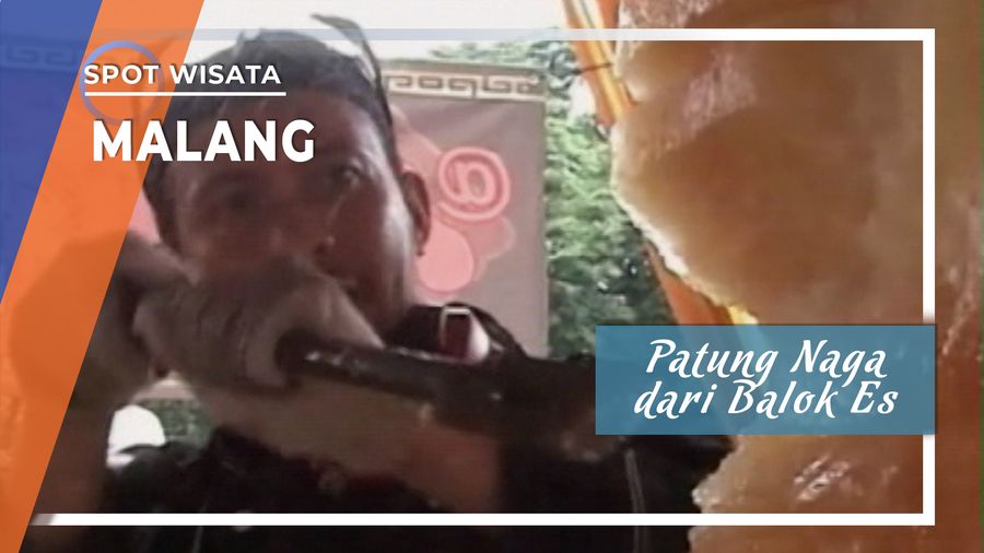 Patung Naga Dari Balok Es Malang Jawa Timur