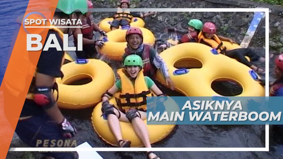 Serunya Berseluncur Waterboom Alam di Desa Jatiluwih Tabanan Bali 