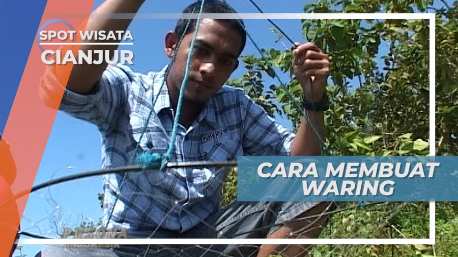 Cara Membuat Waring, Alat Tangkap Kepiting Cianjur