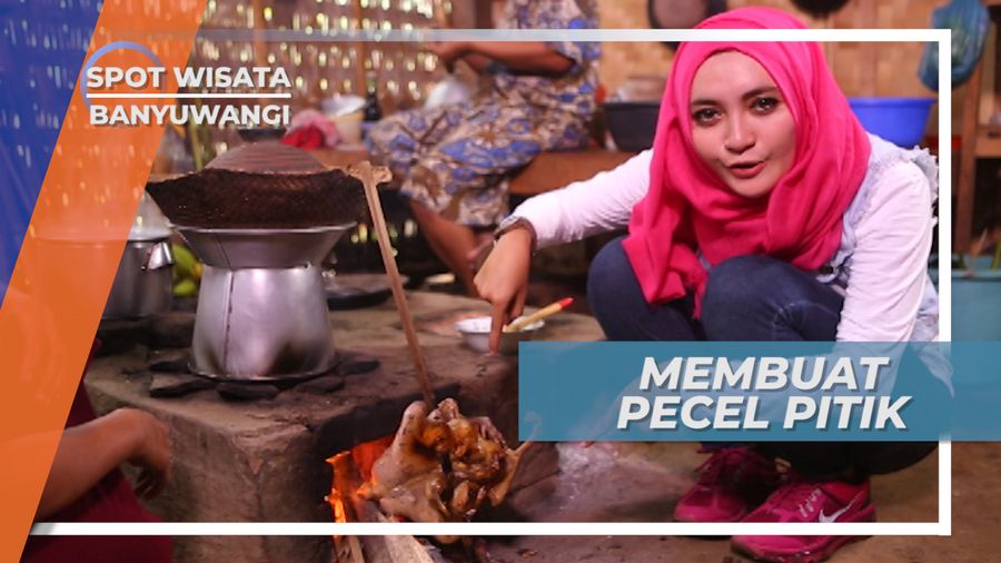 Dibakar Langsung di Depan Tungku, Cara Unik Memasak Pecel Pitik, Banyuwangi