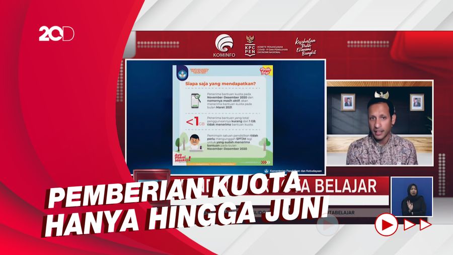 Kuota Belajar 2021 Dibagi Mulai 11 Maret