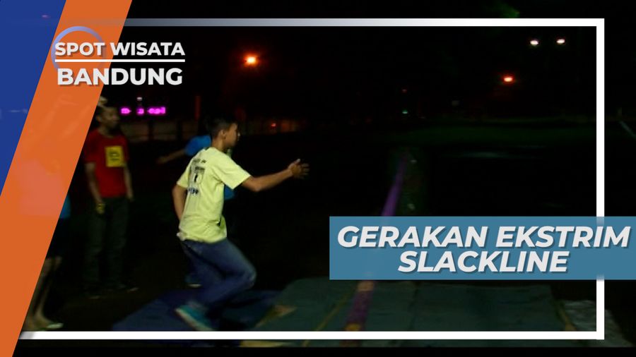 Berbagai Gerakan Ekstrem Slackline Melatih Konsentrasi dan Nayli, Bandung