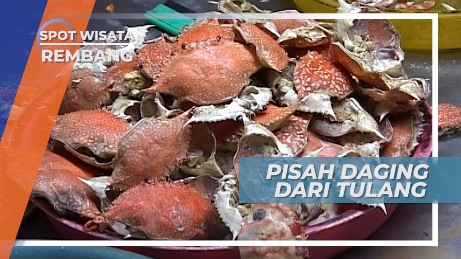 Memisahah Daging dari Tulang Rajungan Desa Gunung Wetan Rembang Jawa Tengah