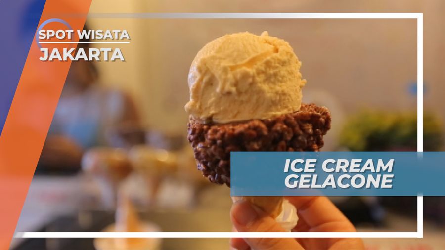 Es Krim Gelacone, Paduan Gelatine dan Cone yang Segar, Jakarta