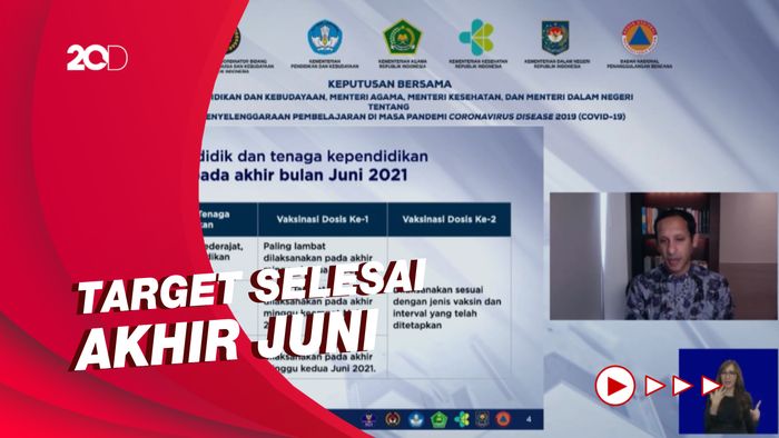 Vaksinasi Guru Ditargetkan Selesai Sebelum Sekolah Tatap Muka Terbatas