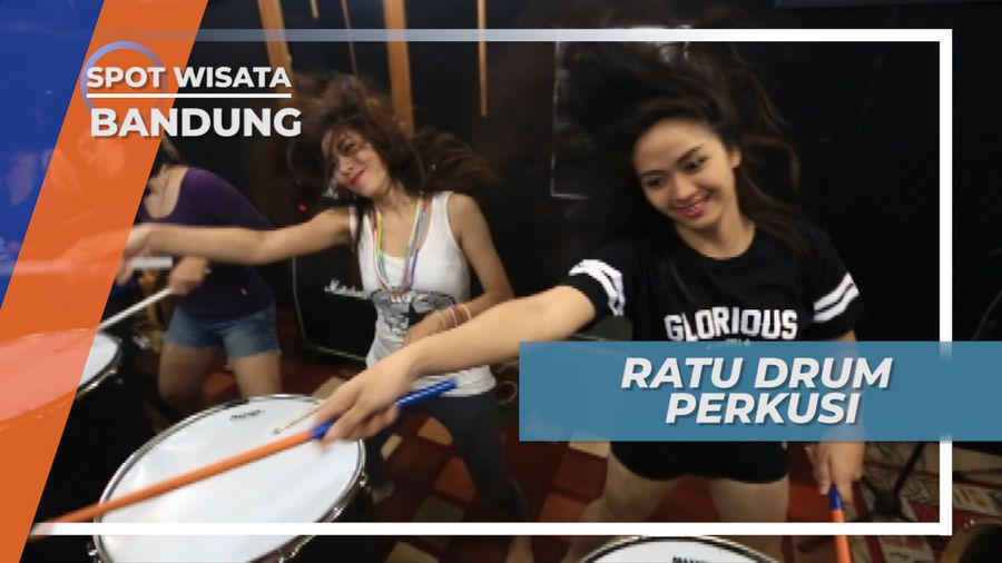 Tabuhan Harmonis Perkusi dari Para Wanita Cantik, Bandung