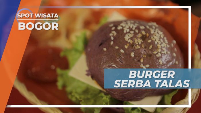 Kuliner Bogor, Warna Ungu Burger Talas Bangbarung, liburan bogor,
