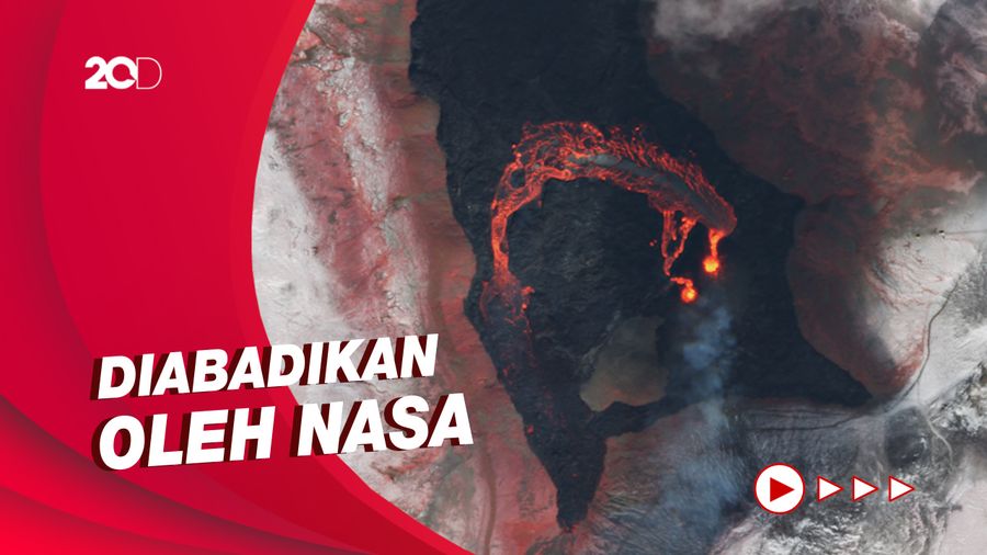 Potret Menakjubkan Gunung Api Islandia dari Angkasa