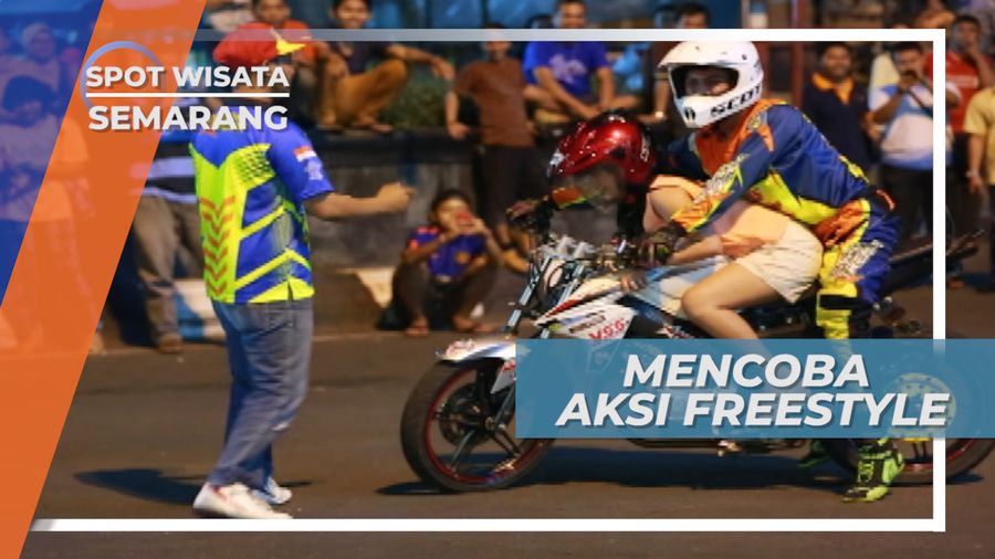 Mencoba Sensasi Aksi Freestyle Motor Semarang, Bikin Deg-degan