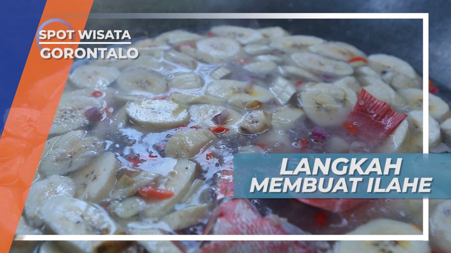 Merebus Ikan Kakap Merah, Pisang, dan Bumbu Rempah, Gorontalo