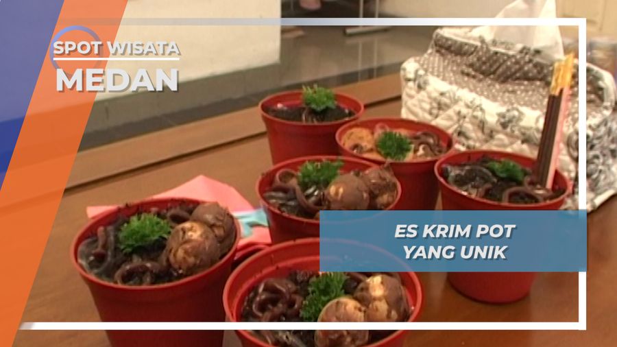 Es Krim Pot, Kelezatan Es Krim Berbentuk Tanaman, Medan