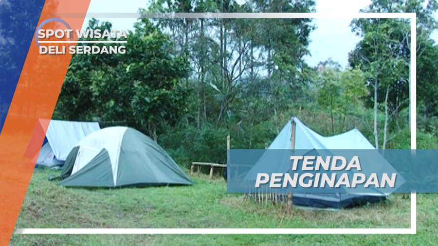 Tenda Penginapan Murah-meriah di Lokasi Air Terjun Dua Warna, Deli Serdang