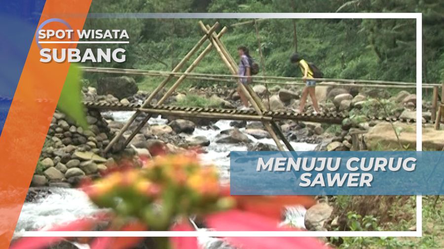 Suguhan Pemandangan Alam Indah Menuju Curug Sawer, Subang