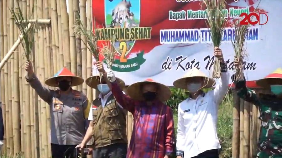 Mendagri Puji Kampung Sehat Dasan Cermen Kota Mataram 