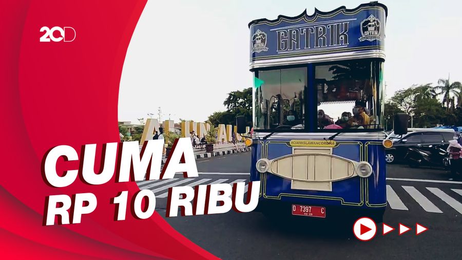 Asyiknya Ngabuburit Keliling Ciamis Naik Bus Wisata Gatrik