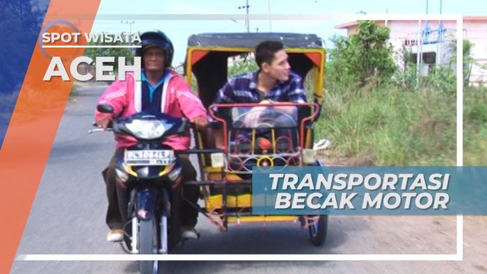 Serunya Berkeliling Kota Banda Aceh Naik Becak Motor