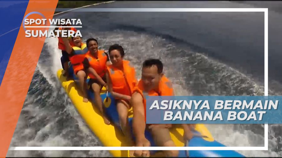 Serunya Bermain Banana Boat di Pulau Pagang Sumatera Barat