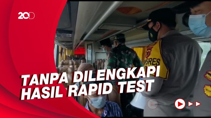 Nekat Bawa Pemudik, Sopir Bus di Jambi Dipaksa Putar Balik!