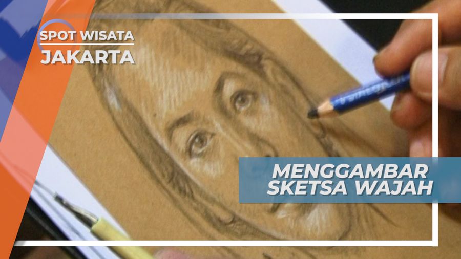 Lukisan Sketsa Wajah yang Mirip dengan Aslinya, Jakarta