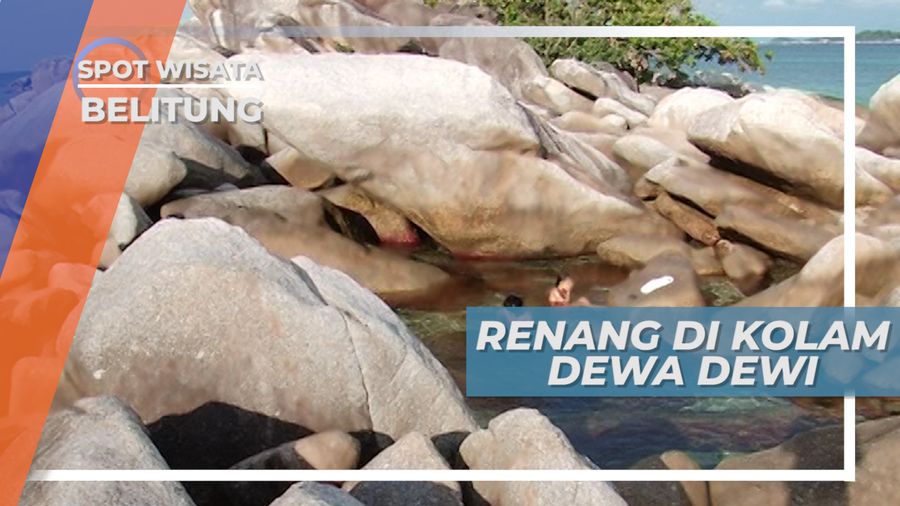 Menikmati Berenang di Kolam Dewa Dewi, Belitung