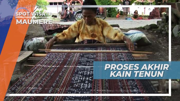 Memerlukan Keahlian Khusus, Begini Proses Akhir Pembuatan Kain Tenun Flores