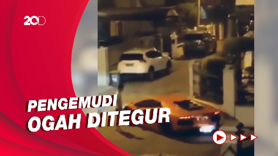 Heboh! Lamborghini Geber Knalpot di Kompleks Warga di Medan