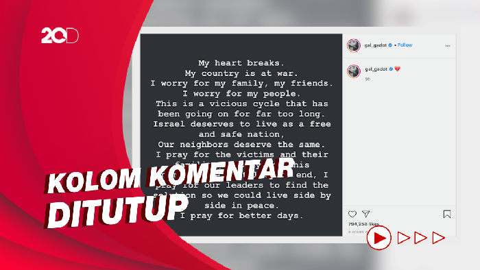 Komentar Gal Gadot soal Konflik Israel-Palestina Jadi Sorotan
