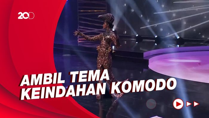 Penampilan Ayu Maulida Kenakan Kostum Komodo di Miss Universe 2020