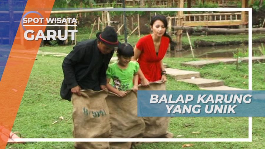 Satu Karung Tiga Orang, Uniknya Lomba Balap Karung di Desa Wisata Garut