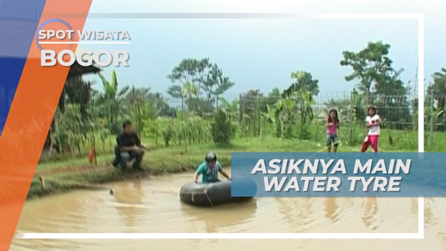 Asik dan Serunya Bermain Ketangkasan Water Tyre, Bogor