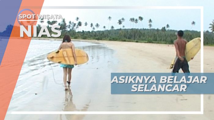 Ombak Tenang Pantai Lagundri Nias yang Pas Untuk Belajar Berselancar