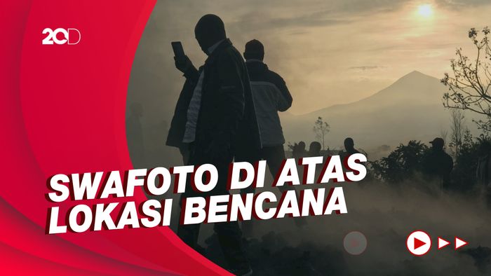 Saat Warga Kongo Jadikan Lava Gunung Nyiragongo Objek Foto